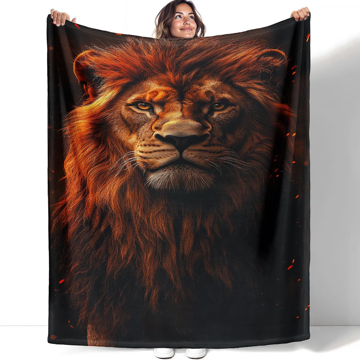 Majestic Realistic Lion Blanket